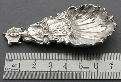 Lady in Crinoline Cast Silver Caddy Spoon